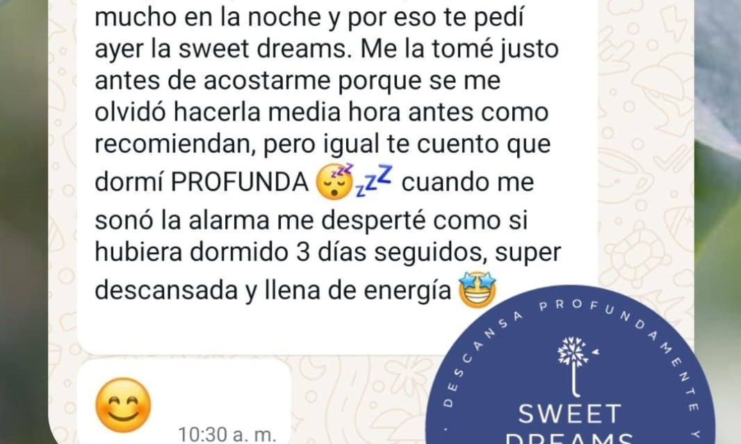 Recuperó su sueño con sweetDreams: Una Noche de Descanso Profundo