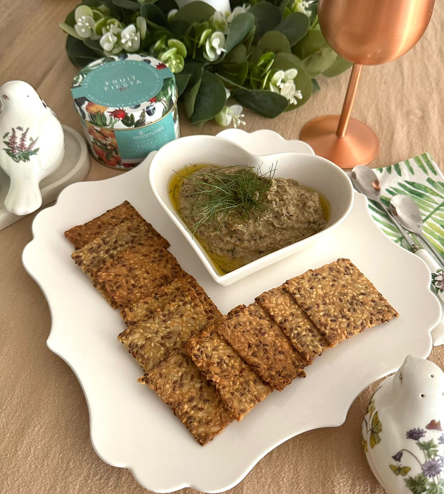Dip de Berenjena, vegano y sin gluten