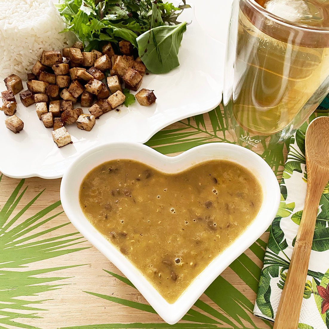 Dhal de coco vegano maridado con Milamores