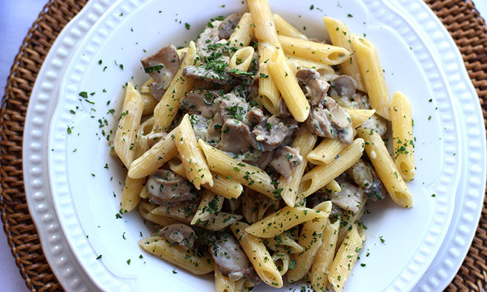 Pastas con champiñones
