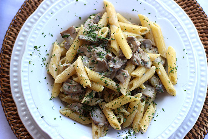 Pastas con champiñones